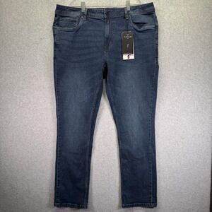 The Perfect Jean NYC Jeans Mens 38x32 Blue Slim Straight Stretch Denim